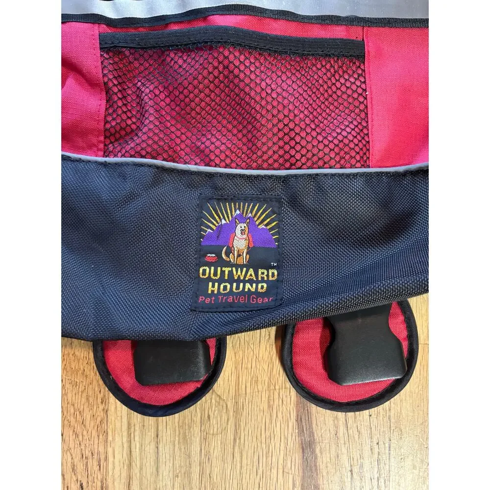 Outward Hound Pet Travel Gear Camping Hiking Dog Backpack Red Medium/Large